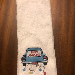 Wedding rings/Just Married 2 towel set - brand new